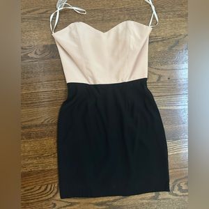 Jennifer Hope color block strapless party dress NWT